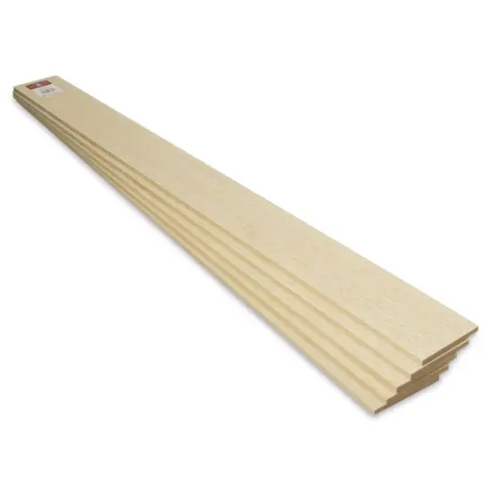 Midwest Products Balsa Wood Sheets - 5 Pieces, 1/4" x 3" x 36" {1}