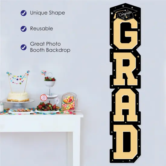 Big Dot of Happiness Hello College - Graduation Banner - Vertical Shaped Banner Decorations {3}