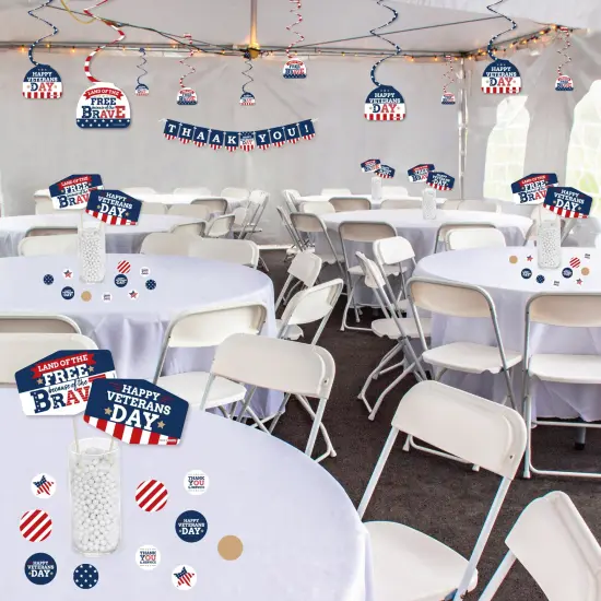 Big Dot of Happiness Happy Veterans Day - Patriotic Supplies Decoration Kit - Decor Galore Party Pack - 51 Pieces {4}