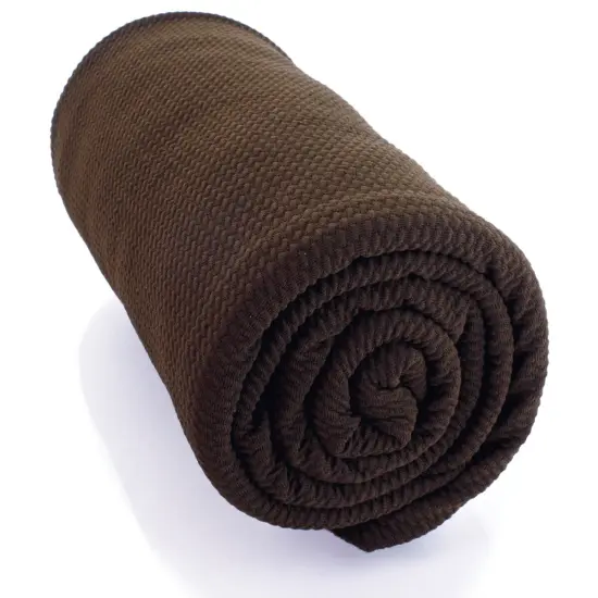 Solid 4 way Stretch Liverpool Bullet Fabric Brown {1}