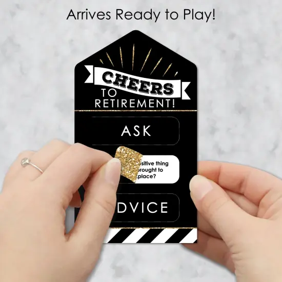 Big Dot of Happiness Happy Retirement - Retirement Party Game Pickle Cards - Advice Conversation Starters Pull Tabs - Set of 12 {3}