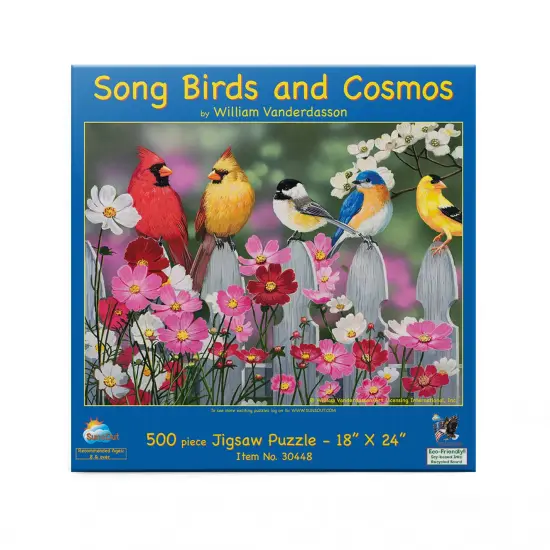 Sunsout Songbirds and Cosmos 500 pc Jigsaw Puzzle 30448 {4}