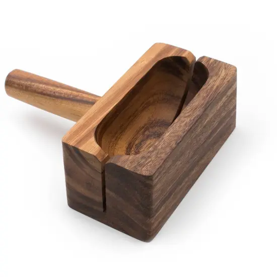 Ironwood Gourmet 28330 Local 338 Bagel Miter, Acacia Wood, 7 x 5.5 x 2.5 inches {1}