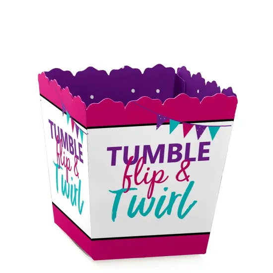 Big Dot of Happiness Tumble, Flip & Twirl - Gymnastics - Party Mini Favor Boxes - Birthday Party or Gymnast Party Treat Candy Boxes - Set of 12 {1}