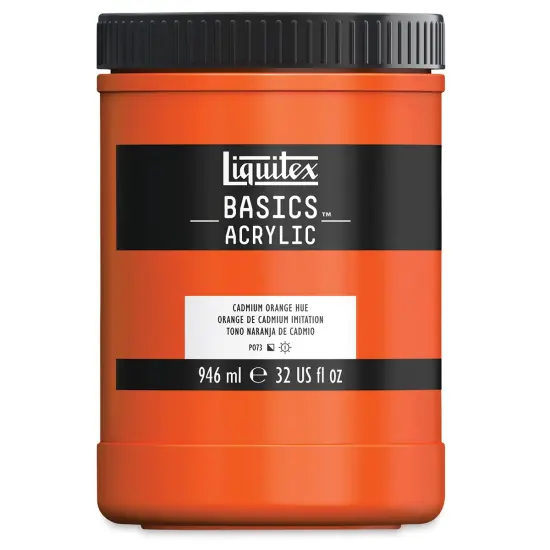 Liquitex Basics - Cadmium Orange Hue, 32 oz jar {2}