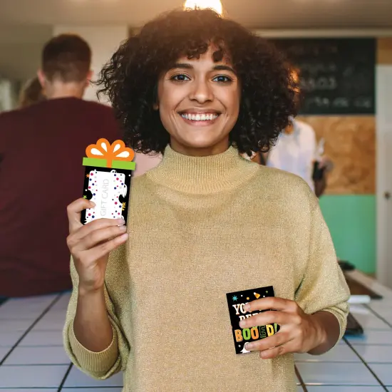 Big Dot of Happiness You've Been Booed - Ghost Halloween Party Money and Gift Card Sleeves - Nifty Gifty Card Holders - Set of 8 {3}