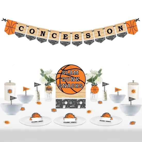 Big Dot of Happiness Nothin&rsquo; But Net - Basketball - DIY Baby Shower or Birthday Party Concession Signs - Snack Bar Decorations Kit - 50 Pieces {1}