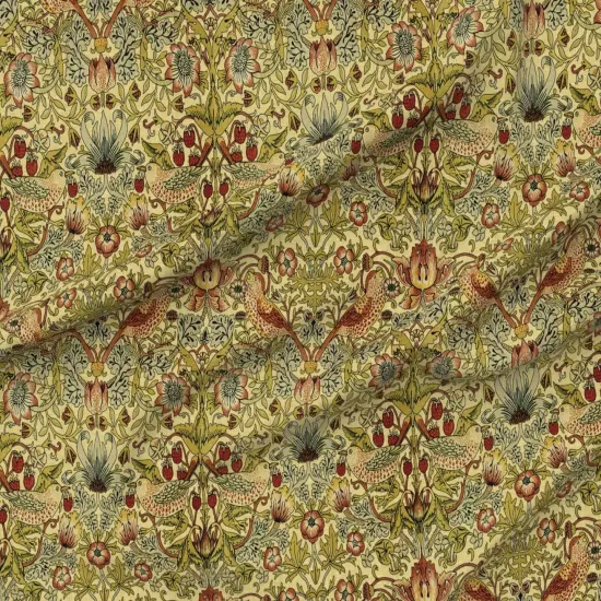 Various Fabrics by the Yard or Fat Quarter Victorian Vines Birds Botanical Damask Strawberry William Morris Custom Printed Fabric by Spoonflower {6}