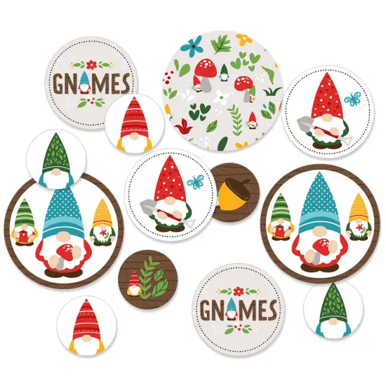 Big Dot of Happiness Garden Gnomes - Forest Gnome Party Giant Circle Confetti - Party Decorations - Large Confetti 27 Count {1}