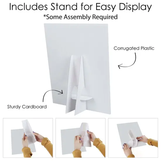 Big Dot of Happiness Now Hiring Sign - Business Decorations - Printed on Sturdy Plastic Material - 10.5 x 13.75 inches - Sign with Stand - 1 Piece {6}