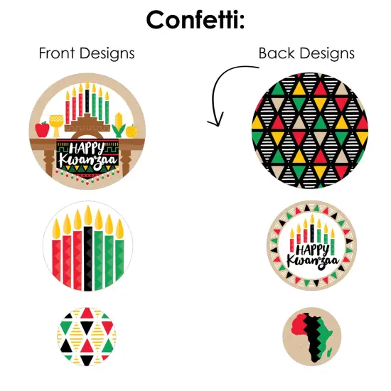 Big Dot of Happiness Happy Kwanzaa Heritage Holiday Party Decor and Confetti - Terrific Table Centerpiece Kit - Set of 30 {7}