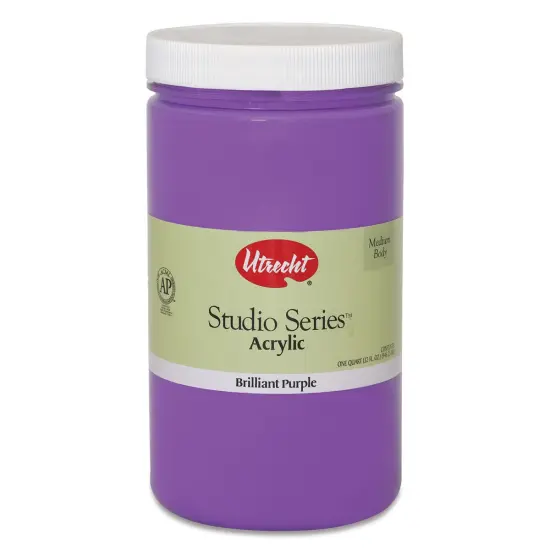 Utrecht Studio Series Acrylic Paint - Brilliant Purple, Quart {1}
