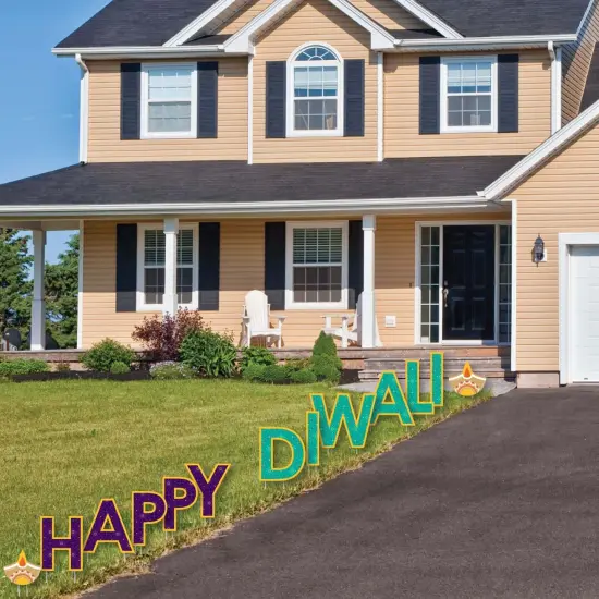 Big Dot of Happiness Happy Diwali - Yard Sign Outdoor Lawn Decorations - Festival of Lights Party Yard Signs - Happy Diwali {4}