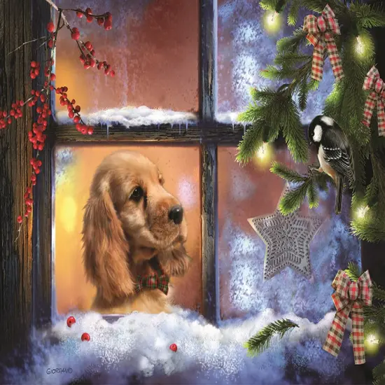 Sunsout Window Seat 500 pc Christmas Jigsaw Puzzle 37248 {1}