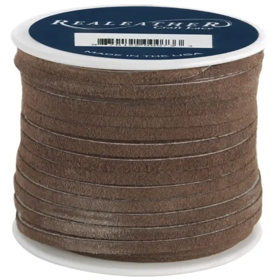 Multipack of 3 - Realeather Crafts Suede Lace .125"X25yd Spool-Cafe {2}