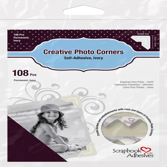 Scrapbook Adhesives Paper Photo Corners Self-Adhesive 108/Pk {2}