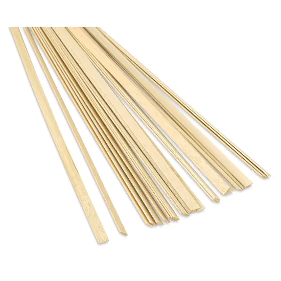 Bud Nosen Balsa Wood Sticks - 1/16" x 1/2" x 36", Pkg of 24 {1}