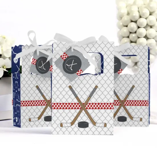 Big Dot of Happiness Shoots and Scores - Hockey - Baby Shower or Birthday Party Favor Boxes - Set of 12 {4}