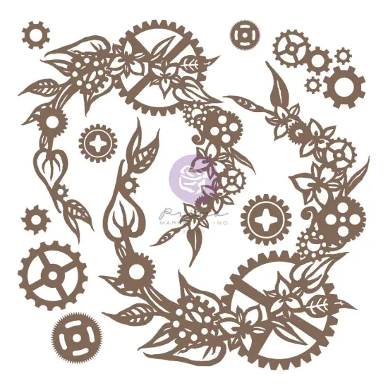 Prima Marketing Inc Finnabair Decorative Chipboard - Steampunk Wreath - 13 Pcs 655350968878 {1}