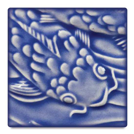 Amaco Liquid Gloss Glaze - Pint, Medium Blue, Transparent {2}