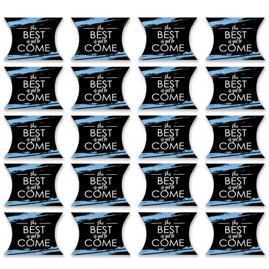 Big Dot of Happiness Light Blue Grad - Best is Yet to Come - Favor Gift Boxes - Light Blue Graduation Party Petite Pillow Boxes - Set of 20 {6}