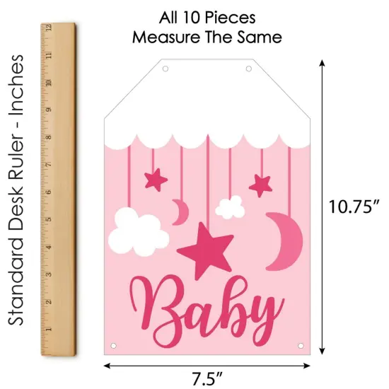 Big Dot of Happiness It's a Girl - Hanging Vertical Paper Door Banners - Pink Baby Shower Wall Decoration Kit - Indoor Door Decor {7}