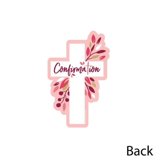 Big Dot of Happiness Confirmation Pink Elegant Cross - Decorations DIY Girl Religious Party Essentials - Set of 20 {4}