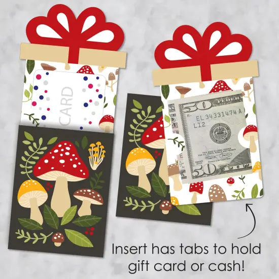 Big Dot of Happiness Wild Mushrooms - Red Toadstool Party Money and Gift Card Sleeves - Nifty Gifty Card Holders - Set of 8 {4}