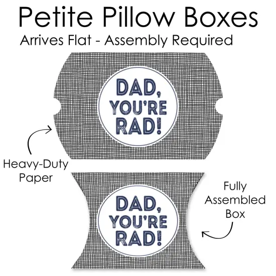 Big Dot of Happiness My Dad is Rad - Favor Gift Boxes - Father's Day Party Petite Pillow Boxes - Set of 20 {7}