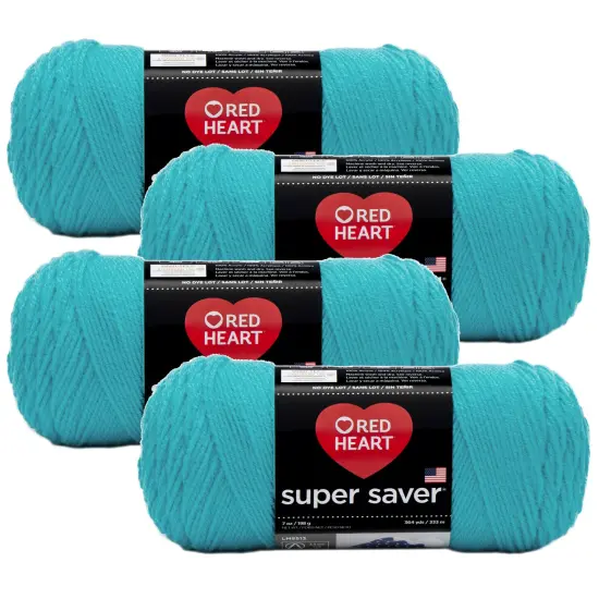 (Pack of 4) Red Heart Super Saver Yarn-Turqua {1}
