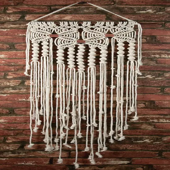 Solid Oak Macrame Wall Hanging Kit-Three Flowers {2}