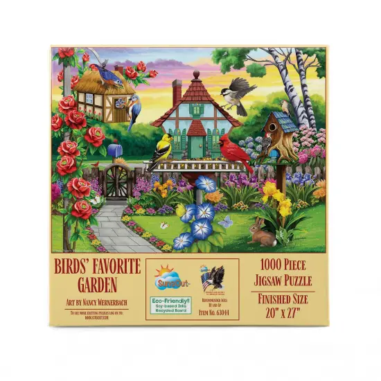 Sunsout Birds' Favorite Garden 1000 pc Jigsaw Puzzle 63044 {4}