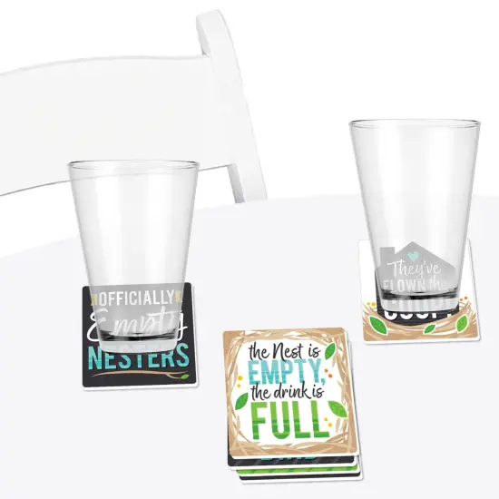 Big Dot of Happiness Empty Nesters - Funny Empty Nest Party Decorations - Drink Coasters - Set of 6 {4}