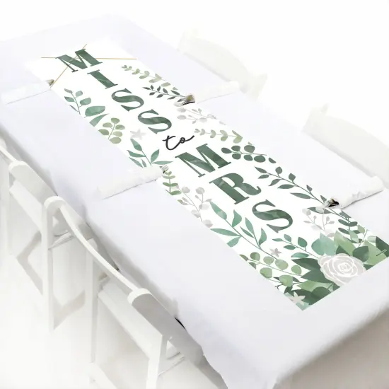 Big Dot of Happiness Boho Botanical Bride - Greenery Bridal Shower and Wedding Party Front Door Decoration - Vertical Banner {6}