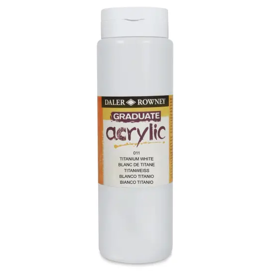 Daler-Rowney Graduate Acrylics - White, 500 ml bottle {1}