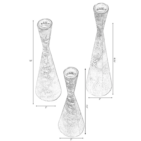 Marble Resin Candle Holders - Set of 3 Exquisite Decorative Taper Candlesticks for Luxurious Home Decor, Elegant Dining Table Centerpieces, Stylish Interior Accents, and Exclusive Event Illumination {6}