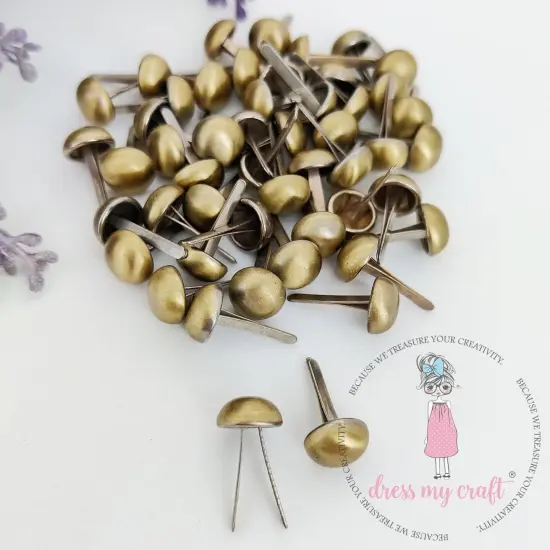 Dress My Craft Brads 9mm 30/Pkg-Antique Bronze {5}