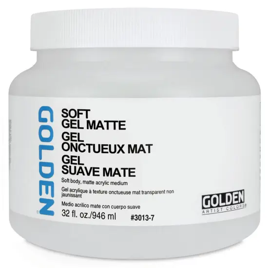 Golden Soft Acrylic Gel Medium - Matte, 32 oz jar {2}