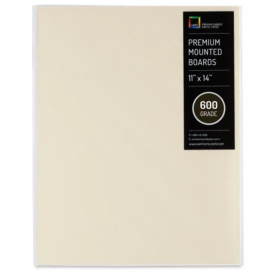 UArt Premium Sanded Pastel Paper Board - 11" x 14", Neutral, 600 Grit {1}