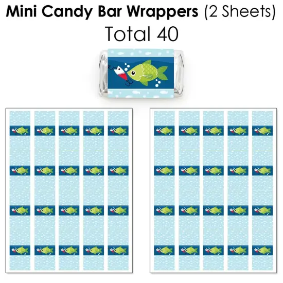 Big Dot of Happiness Let's Go Fishing - Fish Themed Birthday Party or Baby Shower Candy Favor Sticker Kit - 304 Pieces {4}