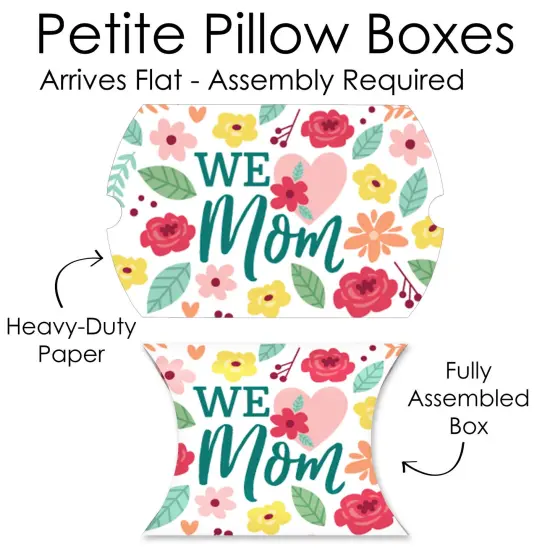 Big Dot of Happiness Colorful Floral Happy Mother's Day - Favor Gift Boxes - We Love Mom Party Petite Pillow Boxes - Set of 20 {7}