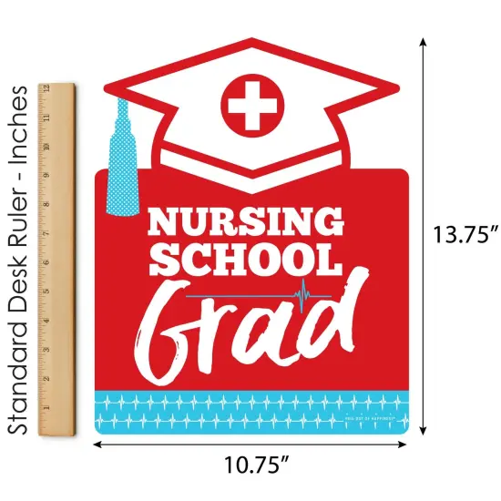 Big Dot of Happiness Nurse Graduation - Outdoor Lawn Sign - Medical Nursing Graduation Party Yard Sign - 1 Piece {6}