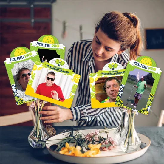 Big Dot of Happiness Let's Rally - Pickleball - Birthday or Retirement Party Picture Centerpiece Sticks - Photo Table Toppers - 15 Pieces {3}