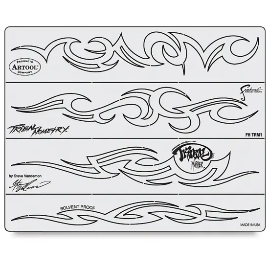 Iwata Artool Freehand Template - Set of 7, Tribal Master {1}