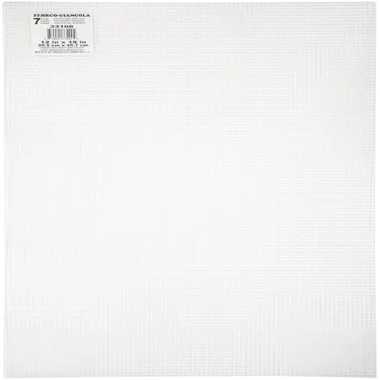Zehrco-Giancola Ultra Stiff 7-Count Plastic Canvas - Clear, One 12" x 18" Sheet {1}