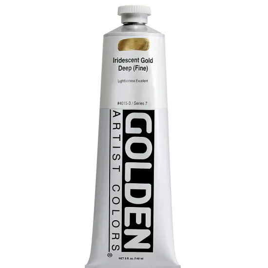 Golden Heavy Body Artist Acrylics - Iridescent Gold Deep (Fine), 5 oz tube {2}