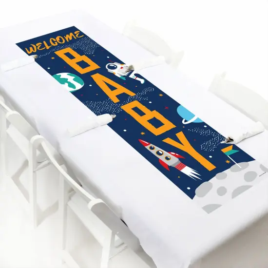 Blast Off to Outer Space - Rocket Ship Baby Shower Front Door Decoration - Vertical Banner {6}