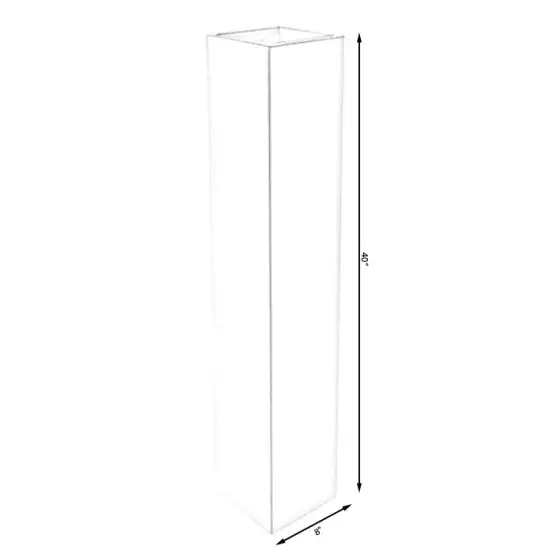 Large Tall Rectangular Wooden Modern Floor Vase - Sleek Contemporary Decor Accent for Living Room, Bedroom, Hallway and Entryway - Handcrafted Decorative Display Piece with Elegant Design Small White {9}