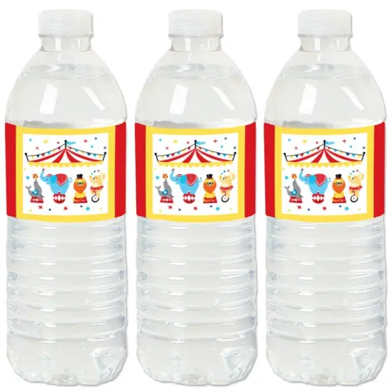 Big Dot of Happiness Carnival - Step Right Up Circus - Carnival Themed Water Bottle Sticker Labels - Set of 20 {1}