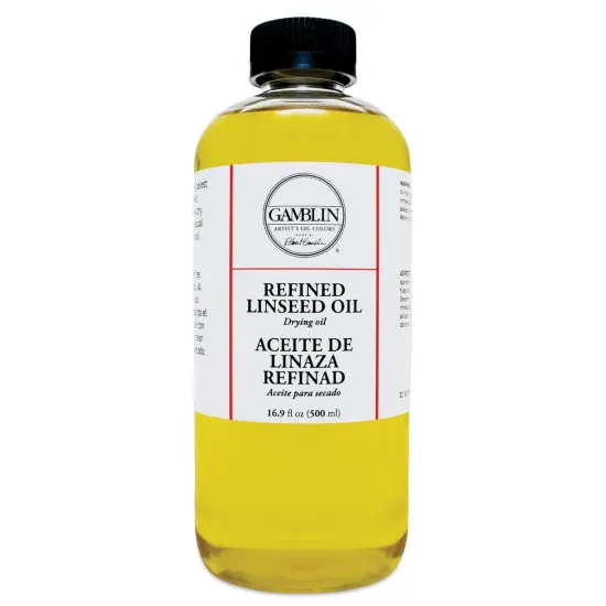 Gamblin Refined Linseed Oil - 16.9 oz bottle {2}